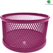 تصویر جا سوزنی فلزی رومیزی مدل توری مناسب برای جا سنجاقی و جا کلیپسی 