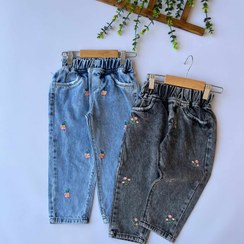 تصویر شلوار جین گلدوزی دخترونه 