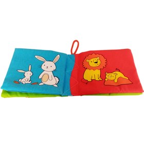 تصویر کتاب حمام کودک انتشارات فرشتگان مدل پارچه ای جانوران دوست داشتنی 