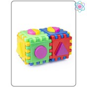 تصویر مکعب هوش پازلی دوتایی توری 