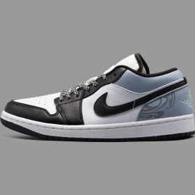 تصویر کتانی نایکی ایر جردن وان لو مردانه سایز ۴۰ تا ۴۵ رنگ آبی و طوسی 