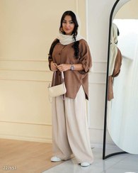 تصویر شومیز زنانه دارچینی مدل آرمیتا السانا Elsana کد 2276 