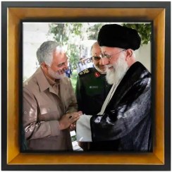 تصویر تابلو کاشی رهبری و شهید حاج قاسم مدل 2ZG39 