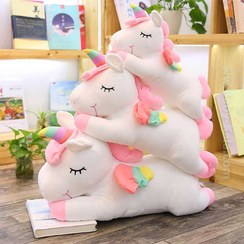 تصویر عروسک پولیشی اسب شاخ دار خوابیده Baby Dream baby unicorn doll code:1001064