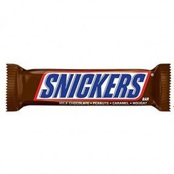 تصویر شکلات مغزدار نوقا برند اسنیکرز اصل ۵۰ گرمی فرانسوی Snickers ا Snickers Snickers