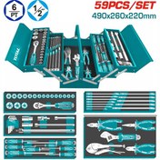 تصویر جعبه ابزار صنعتی 59 پارچ توتال مدل THTCS12591 