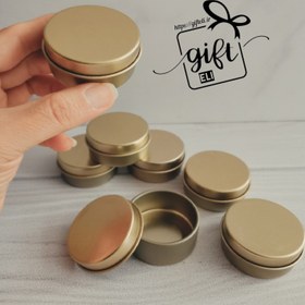 تصویر قوطی فلزی طلایی 4.5 * 2 