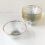 تصویر پیاله نوری تازه سولو بسته 6 عددی لب طلای هلندی طلا 10% 