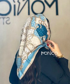 تصویر مینی اسکارف ابریشم GUCCI آبی کد3061 