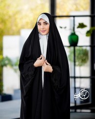 تصویر چادر عربی ثمین مدل گلدوزی کم کار 