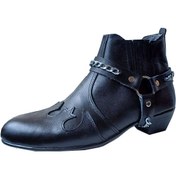 تصویر کفش نیم بوت چرم مردانه تخم مرغی کد14430 