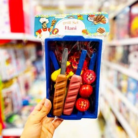 تصویر ست کباب پز اسباب بازی مدل باربیکیو مناسب کودک 