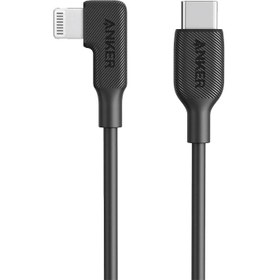 تصویر کابل USB-C به لایتنینگ انکر مدل Y2360 طول 90 سانتی‌‌متر ا Anker Y2360 USB-C To 90 Degree Lightning Cable 0.9m Anker Y2360 USB-C To 90 Degree Lightning Cable 0.9m