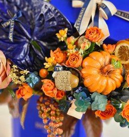 تصویر ست گل و کیک پاییزه 