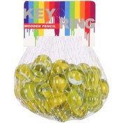 تصویر تیله شیشه ای مداد چوبی مدل Yellow بسته ۱۰۰ عددی 