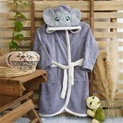 تصویر حوله تنپوش عروسکی فیل خاکستری ا Elephant doll bathrobe towel Elephant doll bathrobe towel