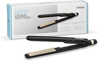 تصویر BaByliss Hair Straightener, 25mm Straightening &amp; Multiple Heat Settings, Up To 230 c Temperature With Fast Heat-up Time, Ready To Use In 30 Seconds With Salon-quality Results, ST089SDE (Black) 