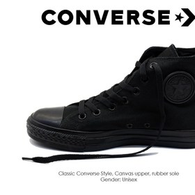 تصویر کتانی کانورس آل استار – Chuck Taylor Converse All Star High Black Monochrome 