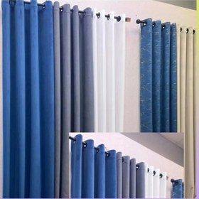 تصویر پرده پانچی آماده مخمل کالیفرنیا 