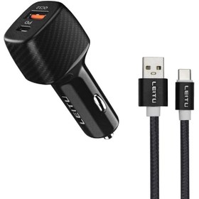 تصویر شارژر فندکی 20 وات لیتو مدل LC-C22 به همراه کابل microUSB 