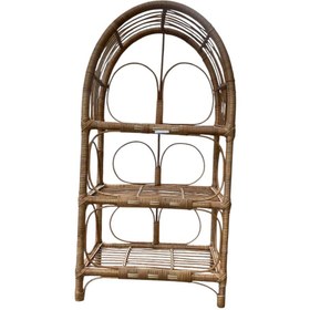 تصویر قفسه حصیری سه طبقه 