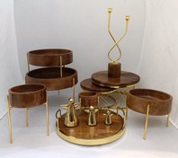 تصویر سرویس پذیرایی چوبی 