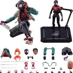 تصویر اکشن فیگور اسپایدرمن مایلز مورالز برند Marvel D4 Marvel Spiderman Miles Morales D4