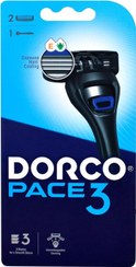 تصویر خود تراش دورکو مدل ماژولار همراه با پک 3 عددی تیغه DORCO PACE 3 - SYSTEM RAZOR - 3 BLADES