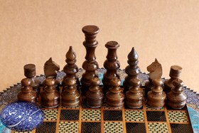 تصویر مهره شطرنج چوبی بزرگ کاظمی 