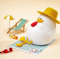 تصویر چراغ خواب کودک طرح اردک سیلیکونی 