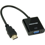 تصویر تبدیل HDMI به VGA مچر mr-206 ا adapter vga to hdmi port macher mr-206 adapter vga to hdmi port macher mr-206