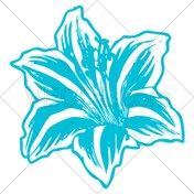 تصویر دانلود وکتور گل شیپوری با پرچم 