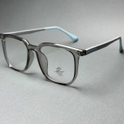 تصویر عینک بلوکات فریم شیشه ای با دسته رنگی 