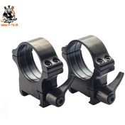 تصویر رینگ دوربین گلوله زنی بزار بردار روسان 25 کوتاه Rusan 25mm Low qr rings 050-25-8-R