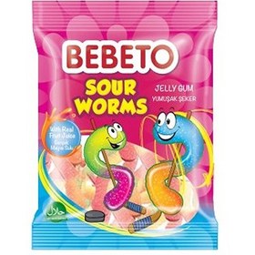 تصویر پاستیل ماری ترش شکری ببتو ترکیه (80 گرم) BEBETO bebeto sour worms