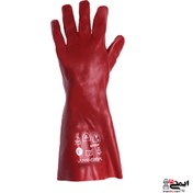 تصویر دستکش ایمنی ضد اسید پوشا ساق بلند قرمز 