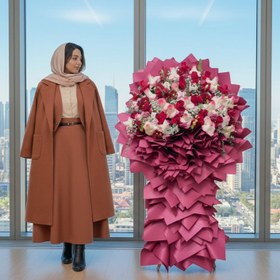 تصویر دسته گل ایستاده رز کد 512 