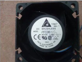 تصویر جت فن 12V-168A سایز 6x6x38 مارک DELTA 