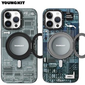 تصویر کاور اپل iPhone 16 Pro Max مدل Cyberpunk 360 با طراحی مگ سیف 