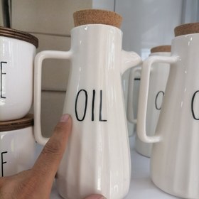 تصویر روغن ریز سرامیکی درب بامبو یک لیتری Fine ceramic oil