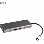 تصویر هاب USB-C پاورولوژی مدل P131HBCGY با ۱۳ پورت 