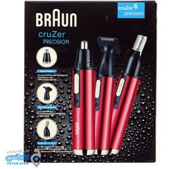 تصویر موزن بینی و گوش و خط زن و ابرو3 کاره برند براون مدل cruzar6 