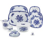 تصویر سرویس چینی زرین 12 نفره کامل فلورانس (98 پارچه) Zarin Iran Quattro Florence 98 Pieces Porcelain Dinnerware Set