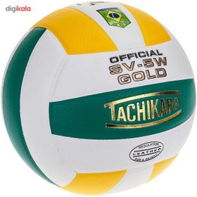 تصویر توپ والیبال تاچیکارا مدل Official Sv 5w Gold Brazil 
