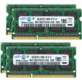تصویر رم لپ تاپ 4 گیگ سامسونگ DDR3-1333-10600 MHZ 1.5V 
