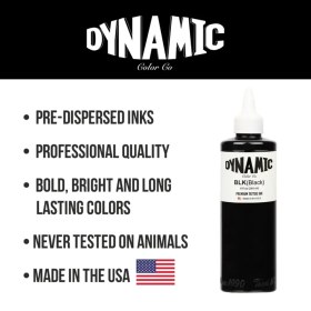 تصویر رنگ تاتو داینامیک بلک بلک Dynamic Black Dynamic Black Ink