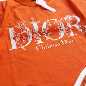 تصویر ست تیشرت شلوارک دخترونه Dior جنس پنبه سوپردرجه یک - سایز 