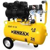 تصویر کمپرسور تک موتور 24لیتري برند کنزاکس KSC-5425 Kenzax KSC-5425 silent single motor compressor, 24 liters, 2 horsepowe