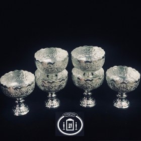 تصویر آجیل خوری شبه نقره (۶ عدد) Silverplate bowl 6 pieces