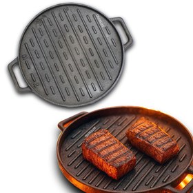 تصویر تابه گرد گریل چدنی 